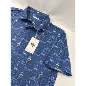 NWT Fore Fathers Polo Shirt L AOP Print Performance International‎ Environmental